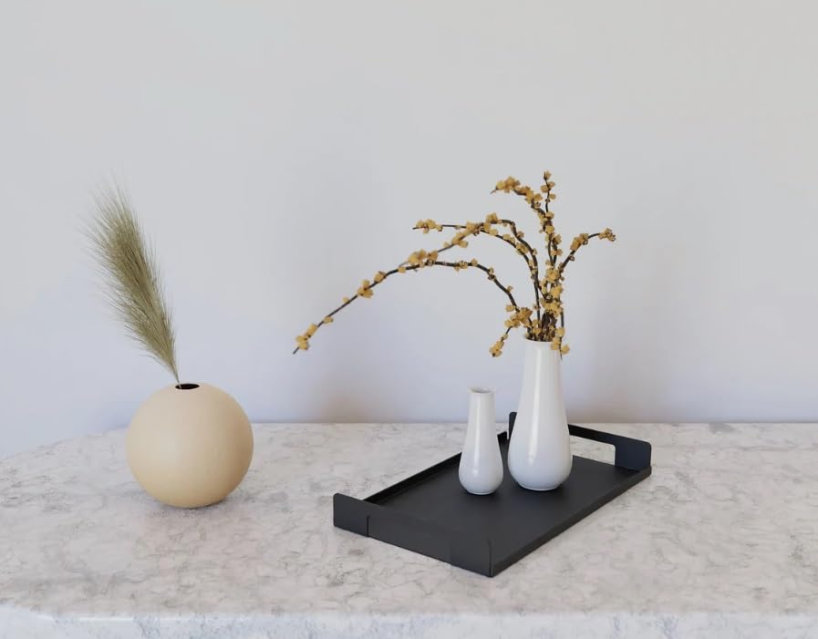 Minimalist Steel Tray Set – Powder Coated (Set of 3)