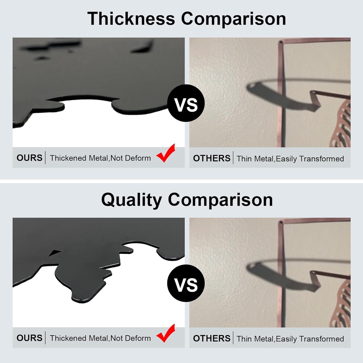 2 Pcs Large White and Black Mountain Forest Metal Wall Art – 47" x 19"