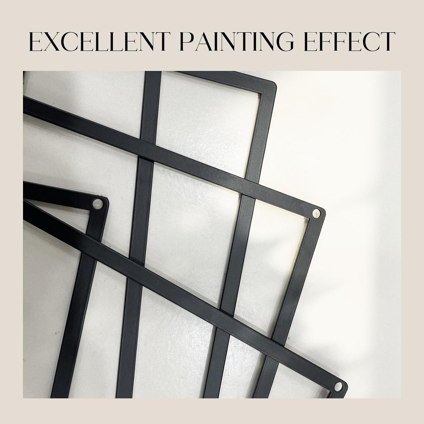 4 Pcs Black Abstract Mountain Line Metal Wall Art – Minimalist Single Line Art