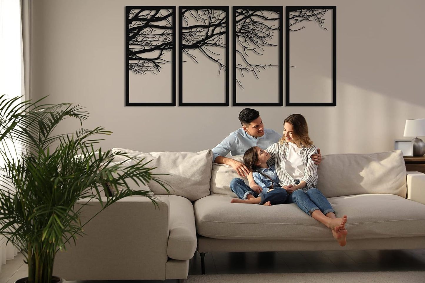 4 Pcs Metal Tree of Life Wall Art – Tree Sign and Metal Wall Decor