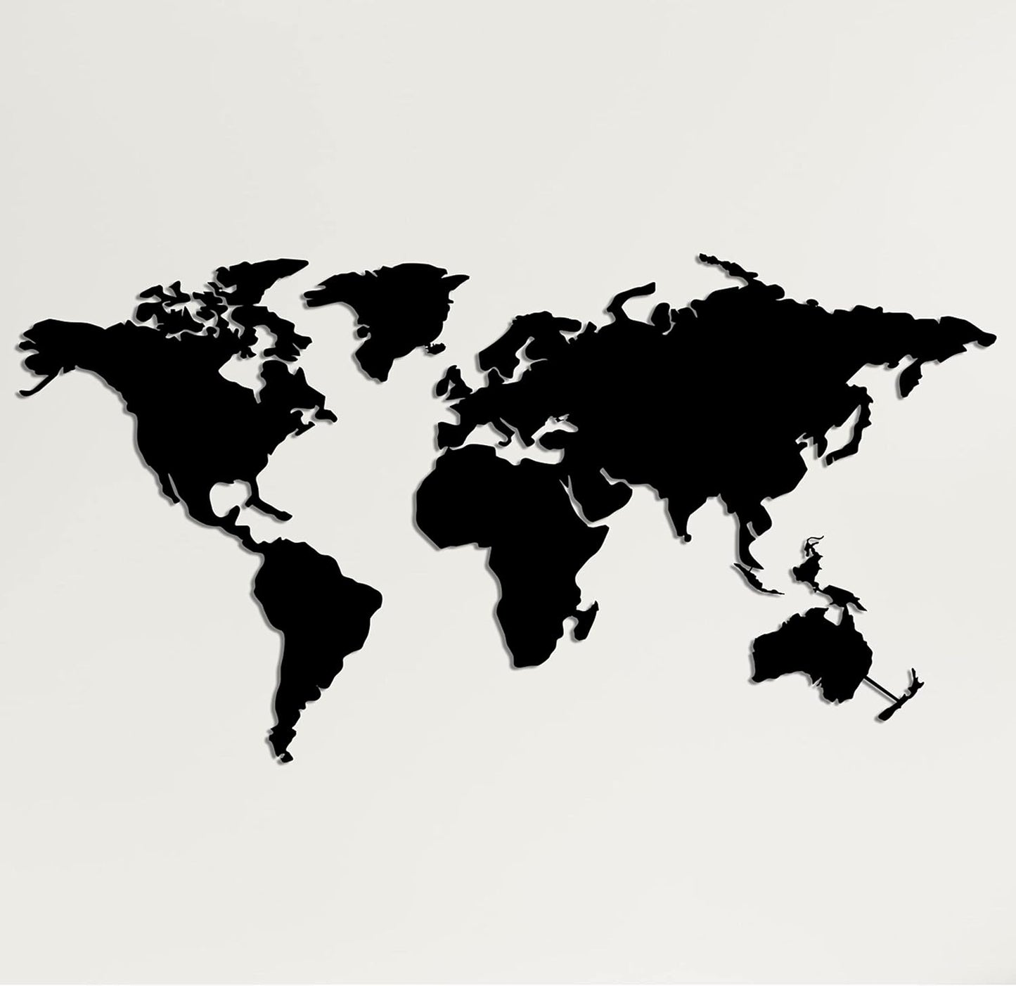 Metal World Map Wall Art – 4 Pieces