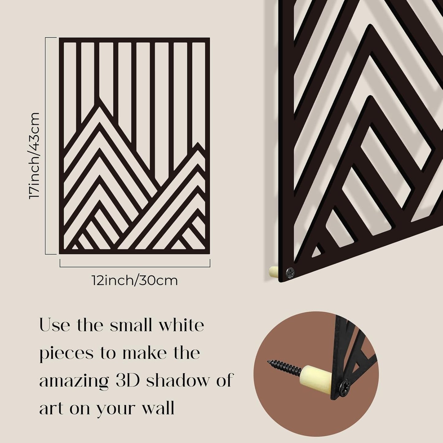 4 Pcs Black Abstract Mountain Line Metal Wall Art – Minimalist Single Line Art