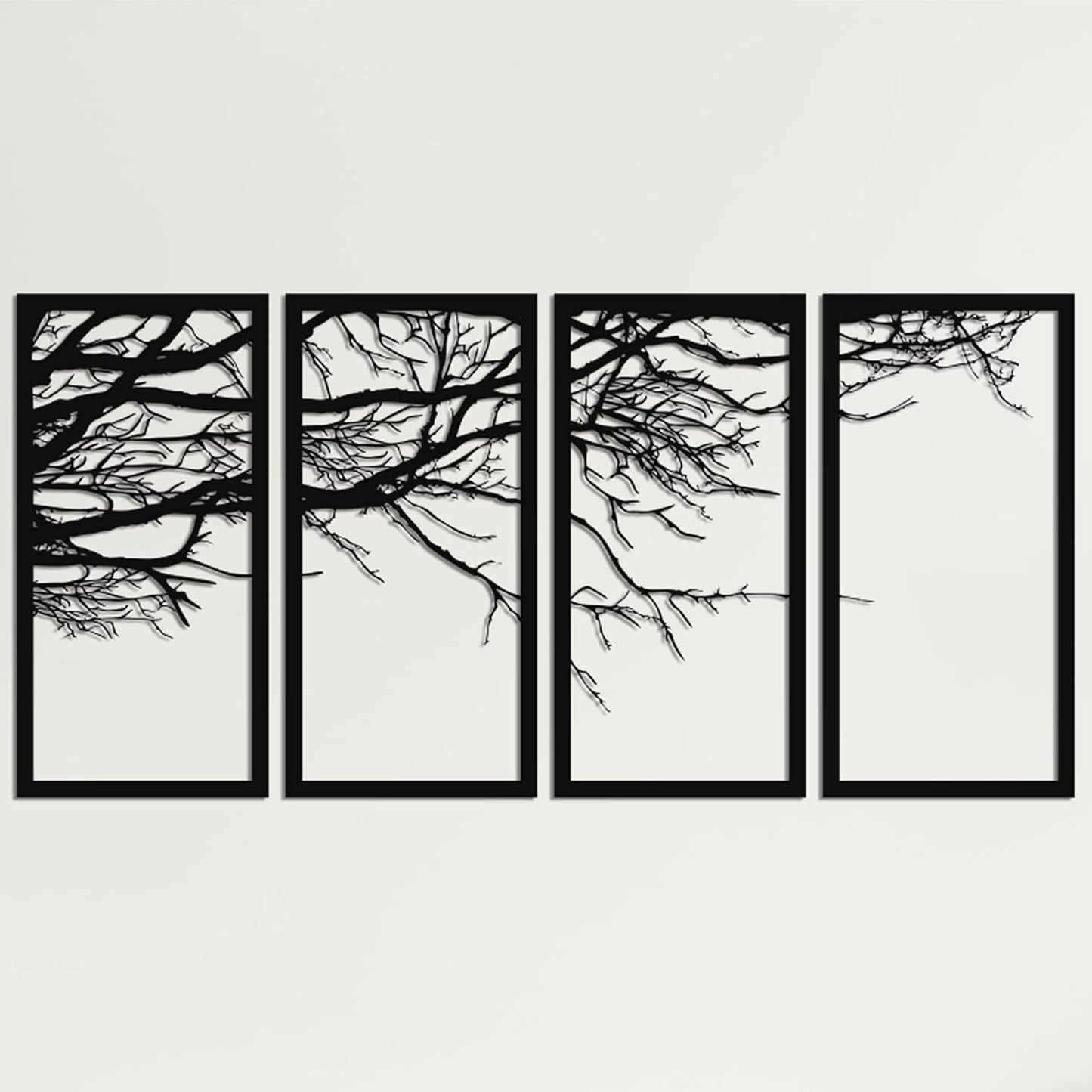 4 Pcs Metal Tree of Life Wall Art – Tree Sign and Metal Wall Decor
