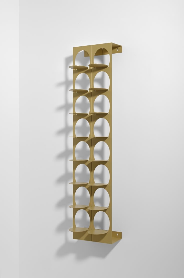 Metal Wall Hanging Shoe Rack – 8 Pair | Black & Gold Matte Finish